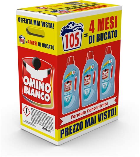 Omino Bianco Detersivo Lavatrice Liquido 105 Lavaggi Rispetta