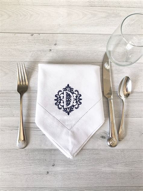 Monogrammed Napkins Cloth Napkins Dinner Napkins Linen Etsy