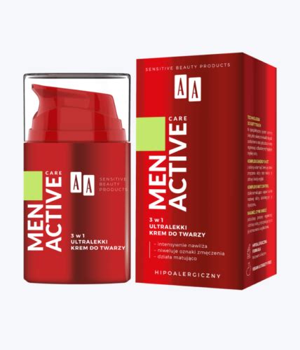 AA Men Active Care 3in1 Ultra Light Face Cream Mattifying