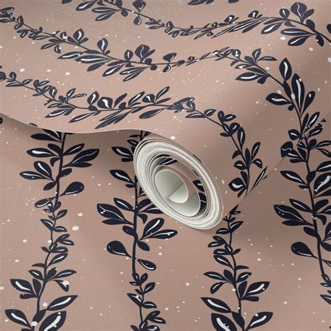 Liana Nude And Brown Tropical Wallpaper Spoonflower