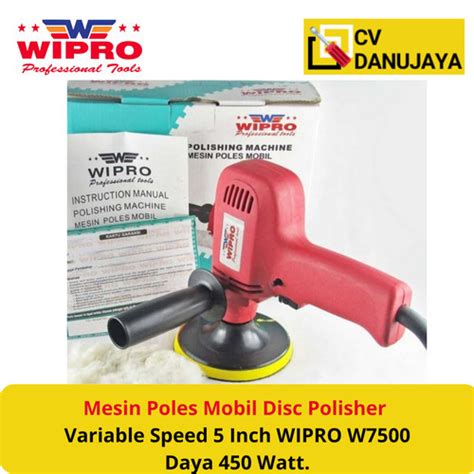 Jual Alat Pemoles Mesin Poles Mobil Disc Polisher Inch Wipro W