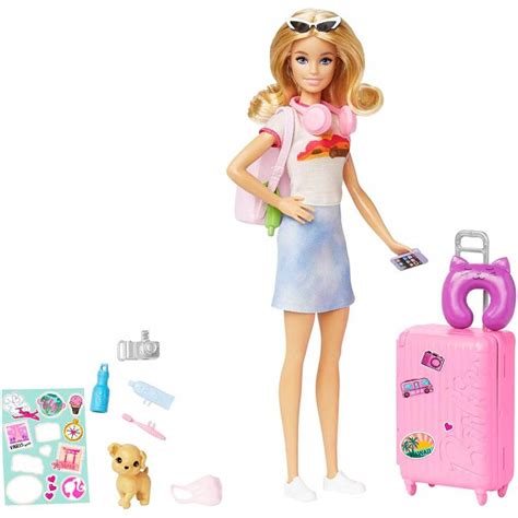 Muñeca Barbie Y Accesorios Set De Viaje Con Cachorro Hjy18 Barbiepedia