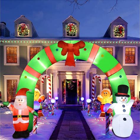 10 Ft Lighted Christmas Inflatable Archway Inflatable