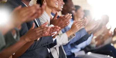 A Round Of Applause An Unrecognizable Diverse Group Of Businesspeople