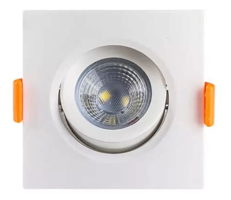 Spot LED integrado de 3 W luz blanca cálida Bivolt Square White