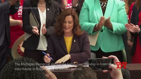 Michigan Gov Gretchen Whitmer Signs Red Flag Gun Law During Ceremony