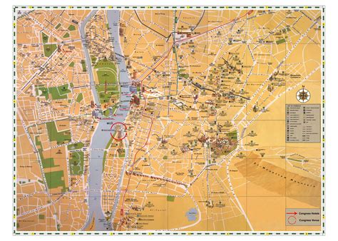 Cairo sightseeing map - Cairo tourist attractions map (Egypt)