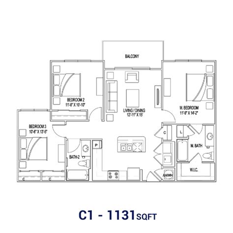 Floor Plans of Village At Palm Center in Houston, TX