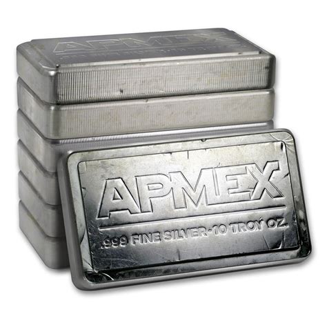 10 oz Silver Bar - APMEX (Stackable, IRA Approved, Scruffy) | 10 oz ...