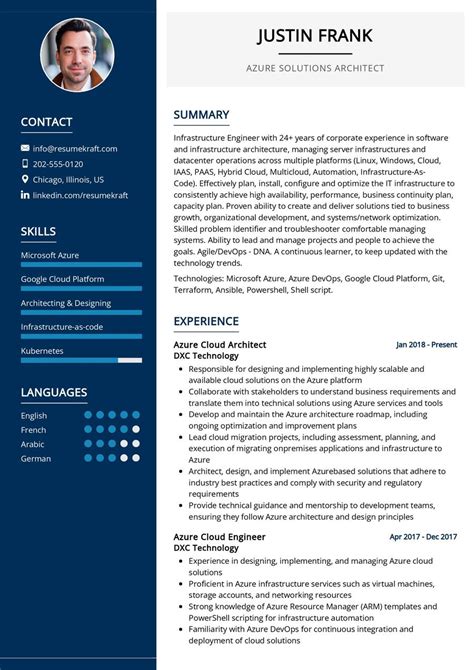 Azure Solutions Architect Cv Example In Resumekraft