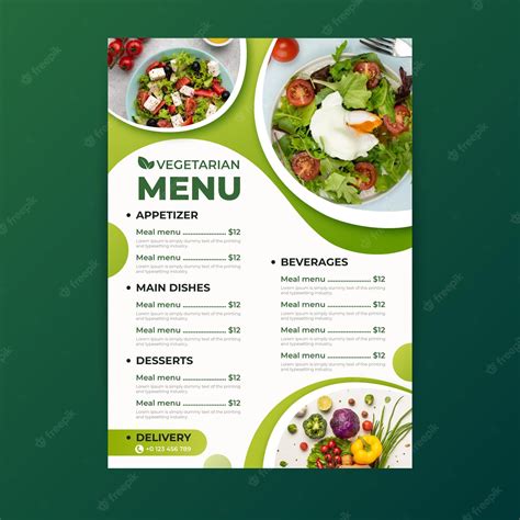 Restaurant Menu Card Design