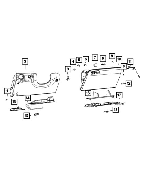 Mopar Glove Box Door Latch Striker Aa Mopar Estores