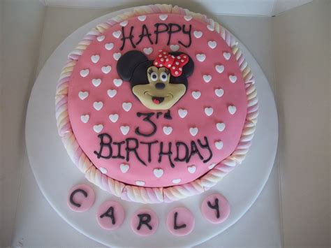 #minnie #mouse #heart and #flump #marshmallow #cake for a little girls #3rd #birthday www ...