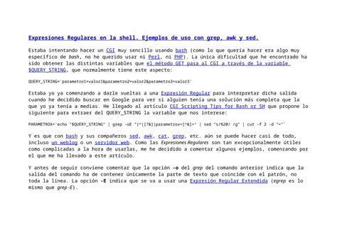 DOCX Expresiones Regulares En La Shell Docx DOKUMEN TIPS