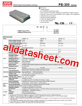 Pb Datasheet Pdf Mean Well Enterprises Co Ltd