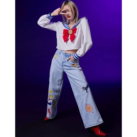 Hot Topic Jeans Nwt Hot Topic Pretty Guardian Sailor Moon Wide Leg Jeans Size 7 Poshmark
