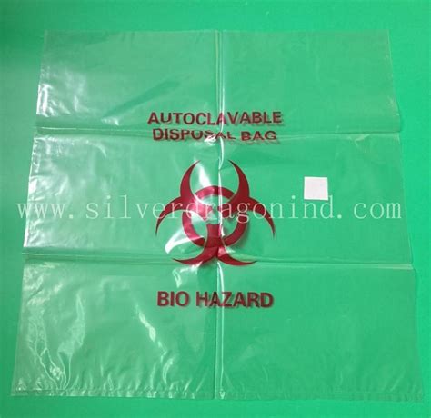 Customize Clear PP Autoclavable Biohazard Bag For Hospital Waste