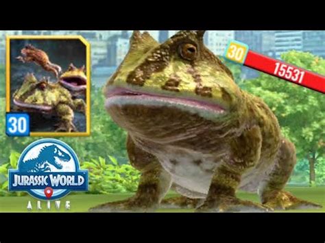 MAX LEVEL 30 FROG BOSS JURASSIC WORLD ALIVE YouTube