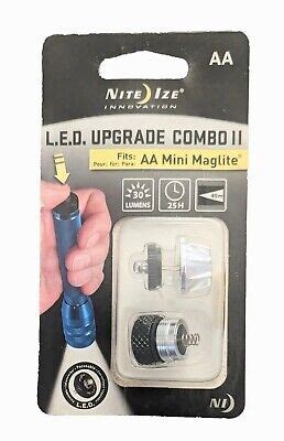 New Nite Ize Led Upgrade Combo Ii Fits Aa Mini Maglite Mag Lite Led