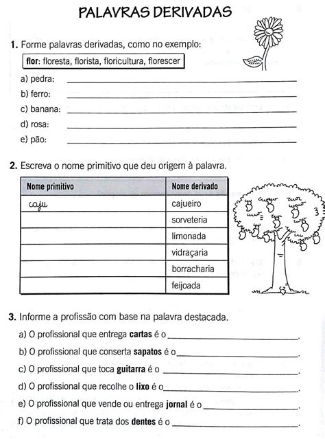 Texto Para Trabalhar Substantivo Primitivo E Derivado 5 Ano