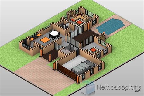 3D House Plans 3 Bedroom House Plans with Photos 3D Floor Plans_T329D ...