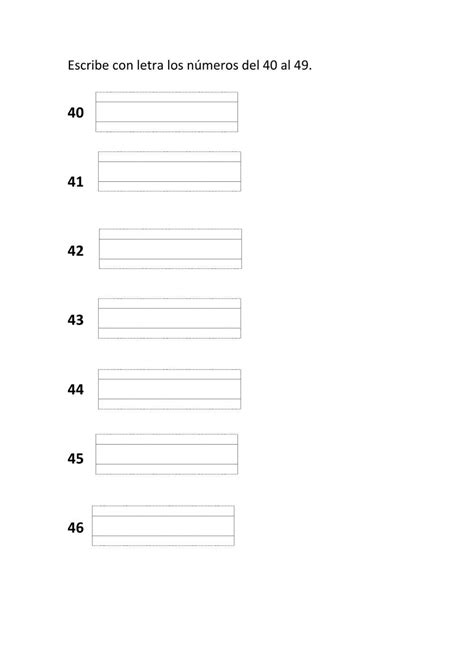 Escritura De Números Online Activity Live Worksheets