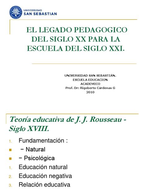 PDF El Legado Pedagogico Siglo Xx DOKUMEN TIPS