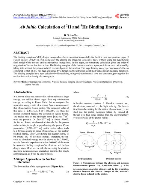 PDF Ab Initio Calculation Of 2H And 4He Binding Energies