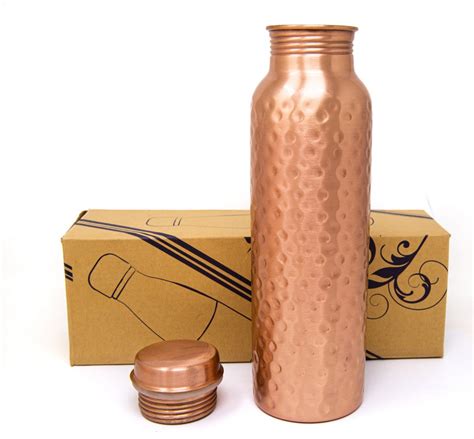 Genuine Certified Hammered Copper Water Bottle For Etsy