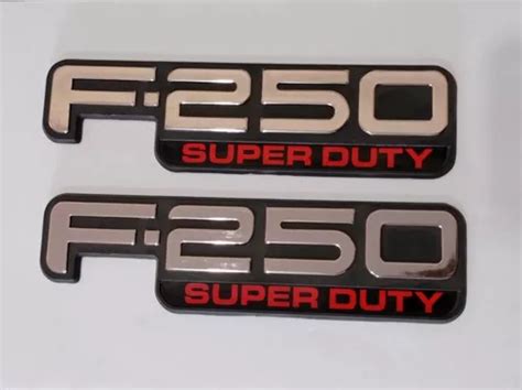 Par Emblemas Ford F Super Duty Cromados