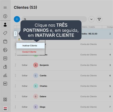 Como Inativar O Cadastro Do Cliente Central De Ajuda Programa Nex