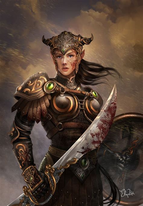 Dragon Knight By Ekoputeh On Deviantart Female Warrior Art Elf