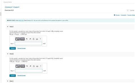 Solved Submit Request Answer Part C For The Reaction Calculate How