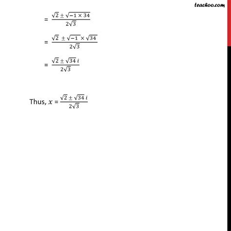 Question 8 Chapter 5 Class 11 Solve Equation Root 3 X2 Root 2 X