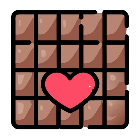 El icono de comer chocolate todos los días Vector Premium