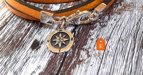 Anchor Charm Bracelet Leather Wrap Bracelet Sterling Silver Etsy