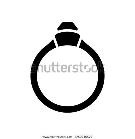 Ring Icon Black Silhouette Front Side Stock Vector (Royalty Free ...