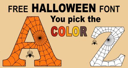 Halloween Font (Printable Letters, Numbers, and Alphabet Clipart ...