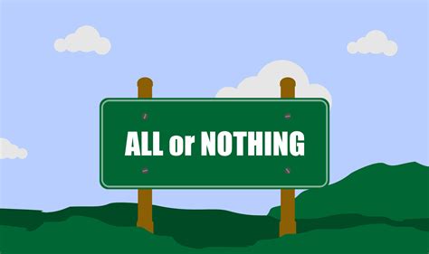 National All Or Nothing Day Background Template Holiday Concept