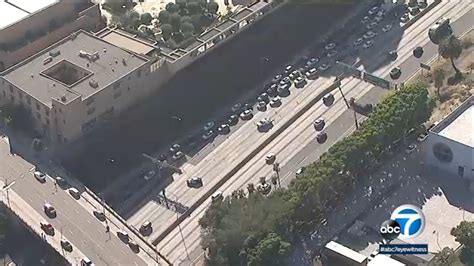 101 Freeway Closed To Southbound Traffic In Downtown Los Angeles Amid