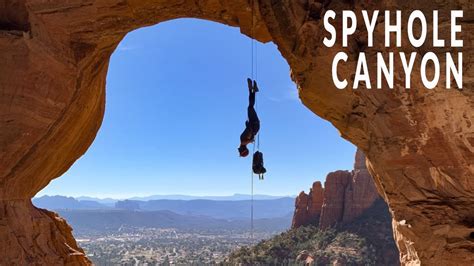 Rappelling Into A Cave Spyhole Canyon Sedona Arizona YouTube