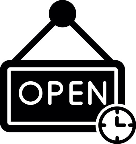 Opening Hours Vector Icon 21087418 Vector Art At Vecteezy