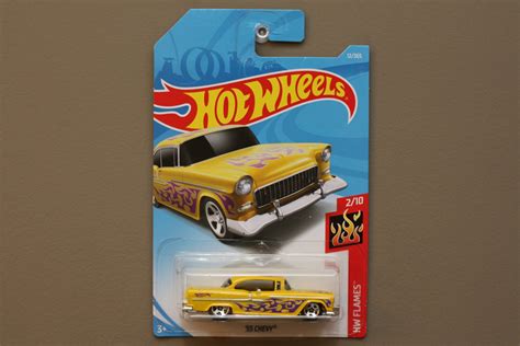 Hot Wheels 2018 Hw Flames 55 Chevy Yellow