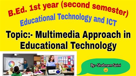 Multimedia Approach In Educational Technology In Hindi Youtube