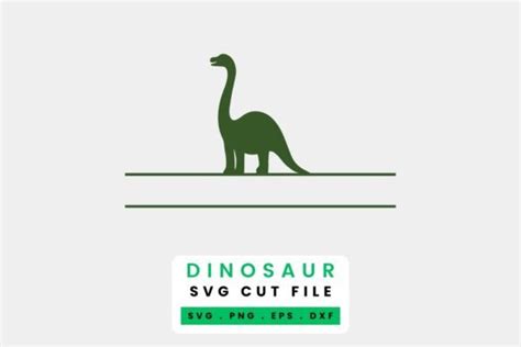 Dinosaur Split Monogram SVG Cutting File Graphic By Illuztrate