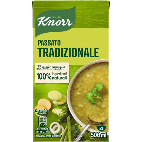 Knorr Il Passato Tradizionale Con Ingredienti 100 Naturali Brick 500 Ml