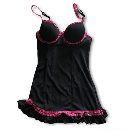 Y2K Slip Dress Lace Lingerie Size M Goth Grunge Depop