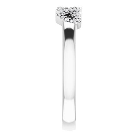 Platinum Diamond Heart Ring - PlatinumOnly