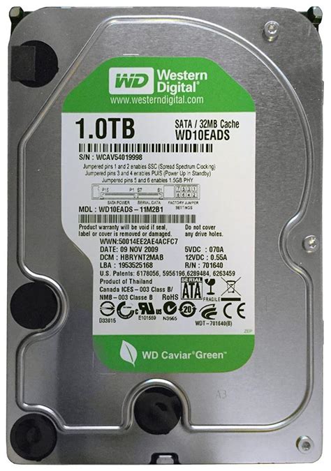 WD10EADS Western Digital Caviar 1TB SATA 3.0 Gbps Hard Drive
