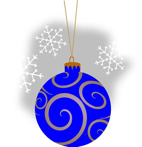 Blue Christmas Ornament Clipart